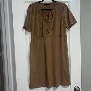 NEW Brown Suede Dress size XL